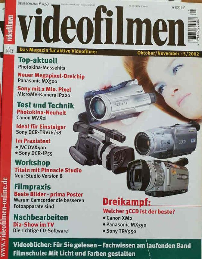 VIDEOFILMEN magazine side cover  October/November 2002
