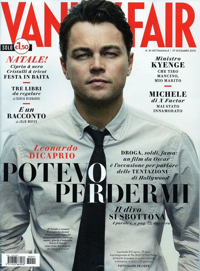 VANITY FAIR (Italy) magazine side cover Issue 51 27 December 2013