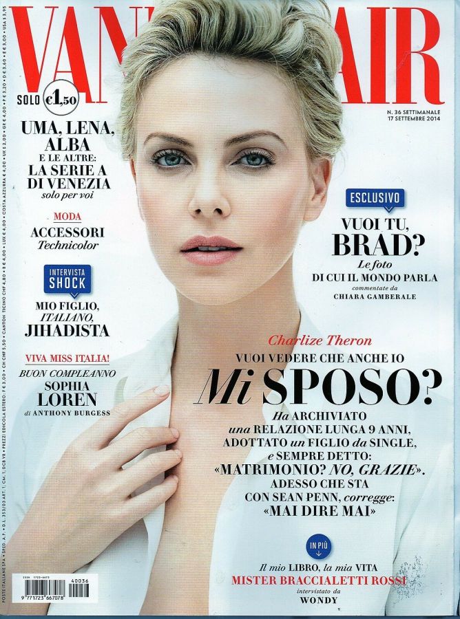VANITY FAIR (Italy) magazine side cover Issue 36 17 September 2014