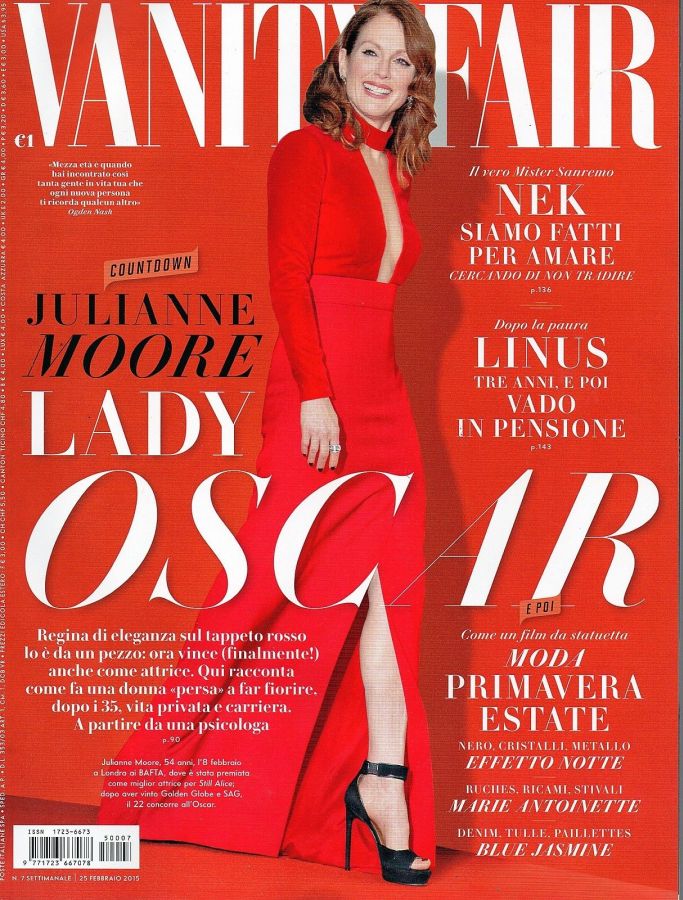 VANITY FAIR (Italy) magazine side cover Issue 7 25 February 2015