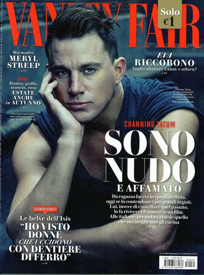 VANITY FAIR (Italy) magazine side cover Issue 31 12 August 2015