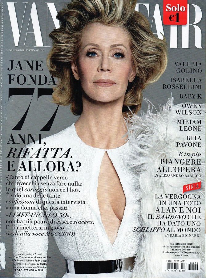 VANITY FAIR (Italy) magazine side cover Issue 36 16 September 2015