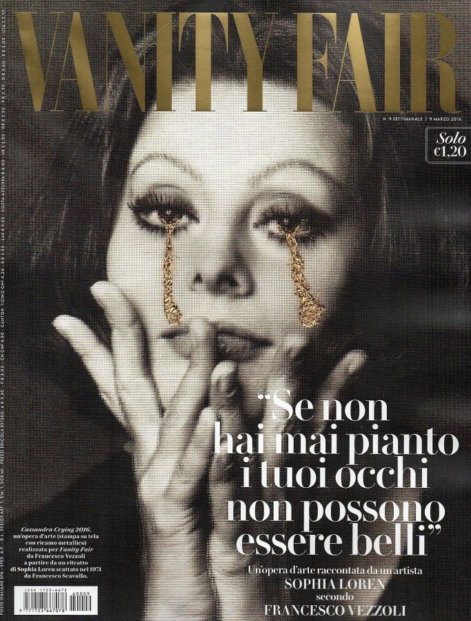 VANITY FAIR (Italy) magazine side cover Issue 9 9 March 2016