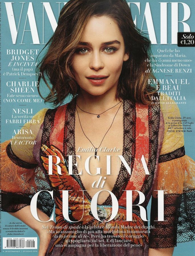 VANITY FAIR (Italy) magazine side cover Issue 28 20 July 2016