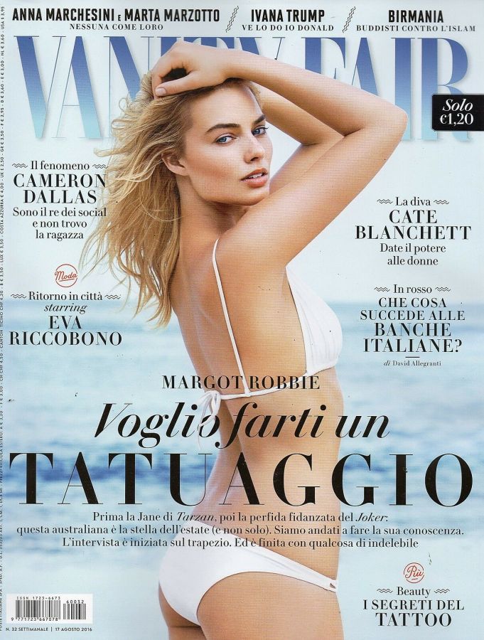 VANITY FAIR (Italy) magazine side cover Issue 32 17 August 2016