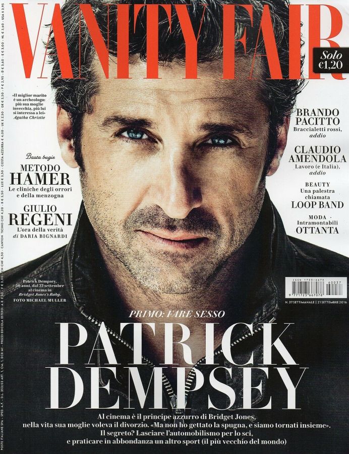 VANITY FAIR (Italy) magazine side cover Issue 37 21 September 2016