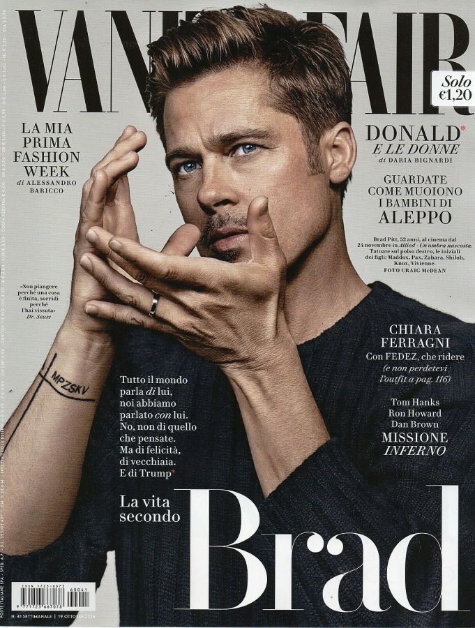VANITY FAIR (Italy) magazine side cover Issue 41 19 October 2016