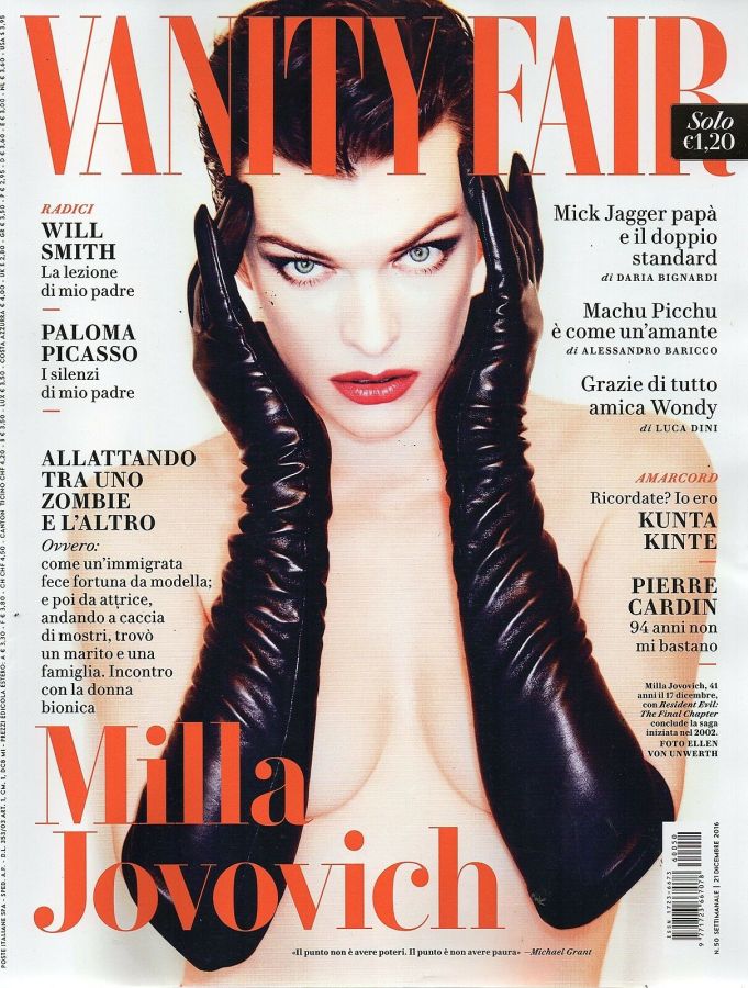 VANITY FAIR (Italy) magazine side cover Issue 50 21 December 2016