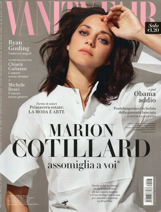 VANITY FAIR (Italy) magazine side cover Issue 3 25 January 2017