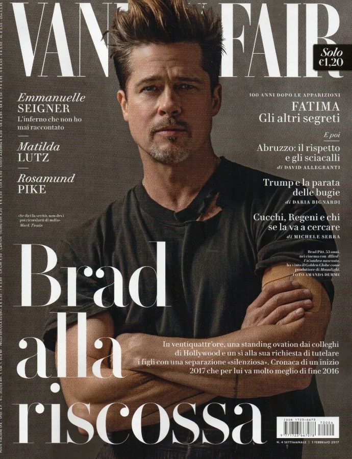VANITY FAIR (Italy) magazine side cover Issue 4 1 February 2017