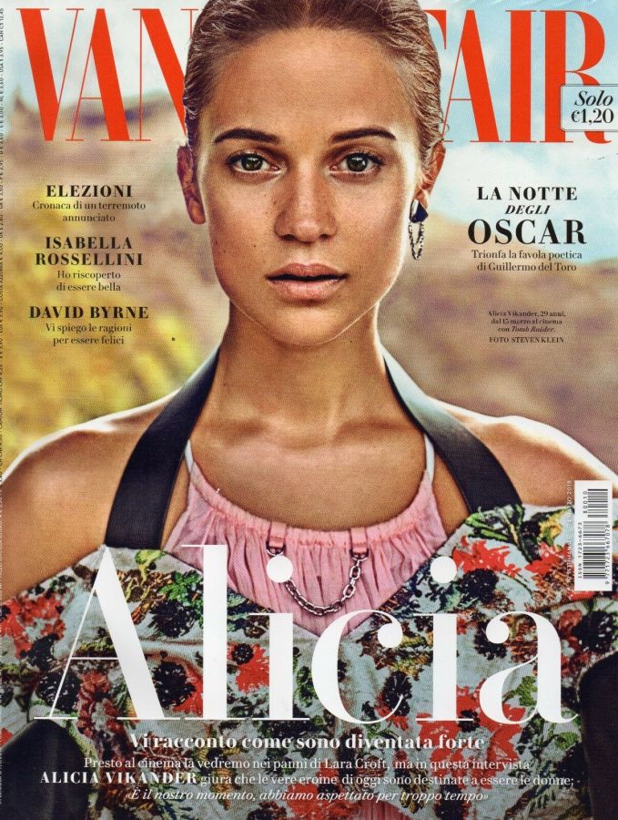 VANITY FAIR (Italy) magazine side cover Issue 10 14 March 2018