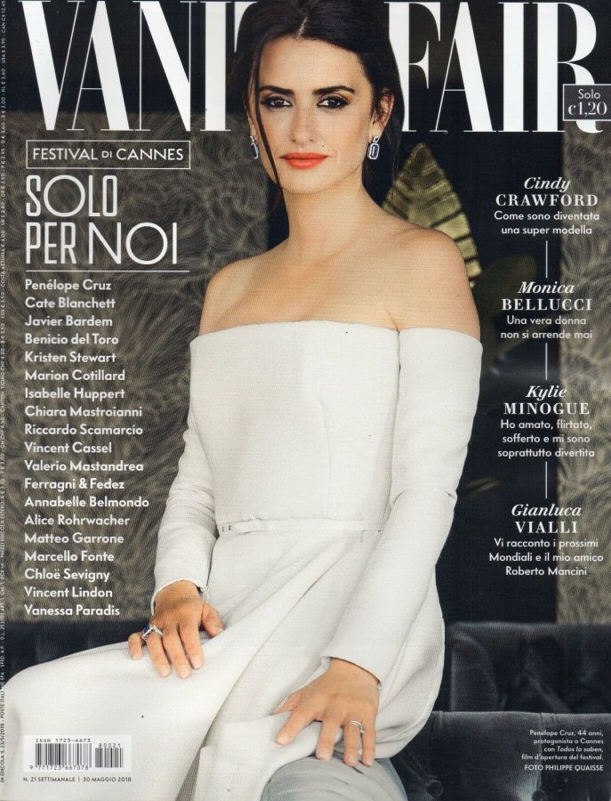 VANITY FAIR (Italy) magazine side cover Issue 21 30 May 2018
