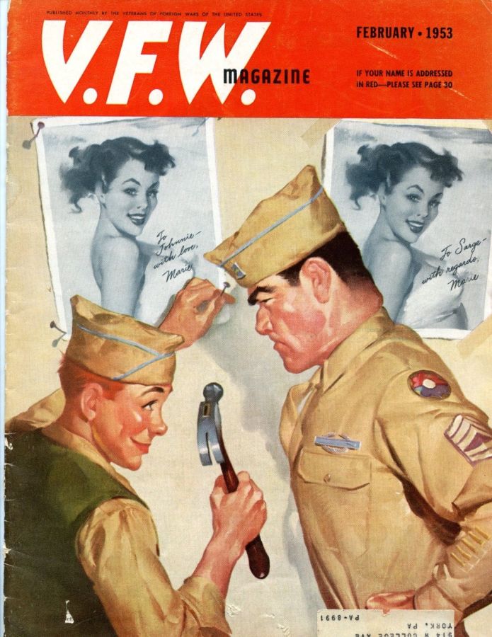 V.F.W. magazine side cover February 1953