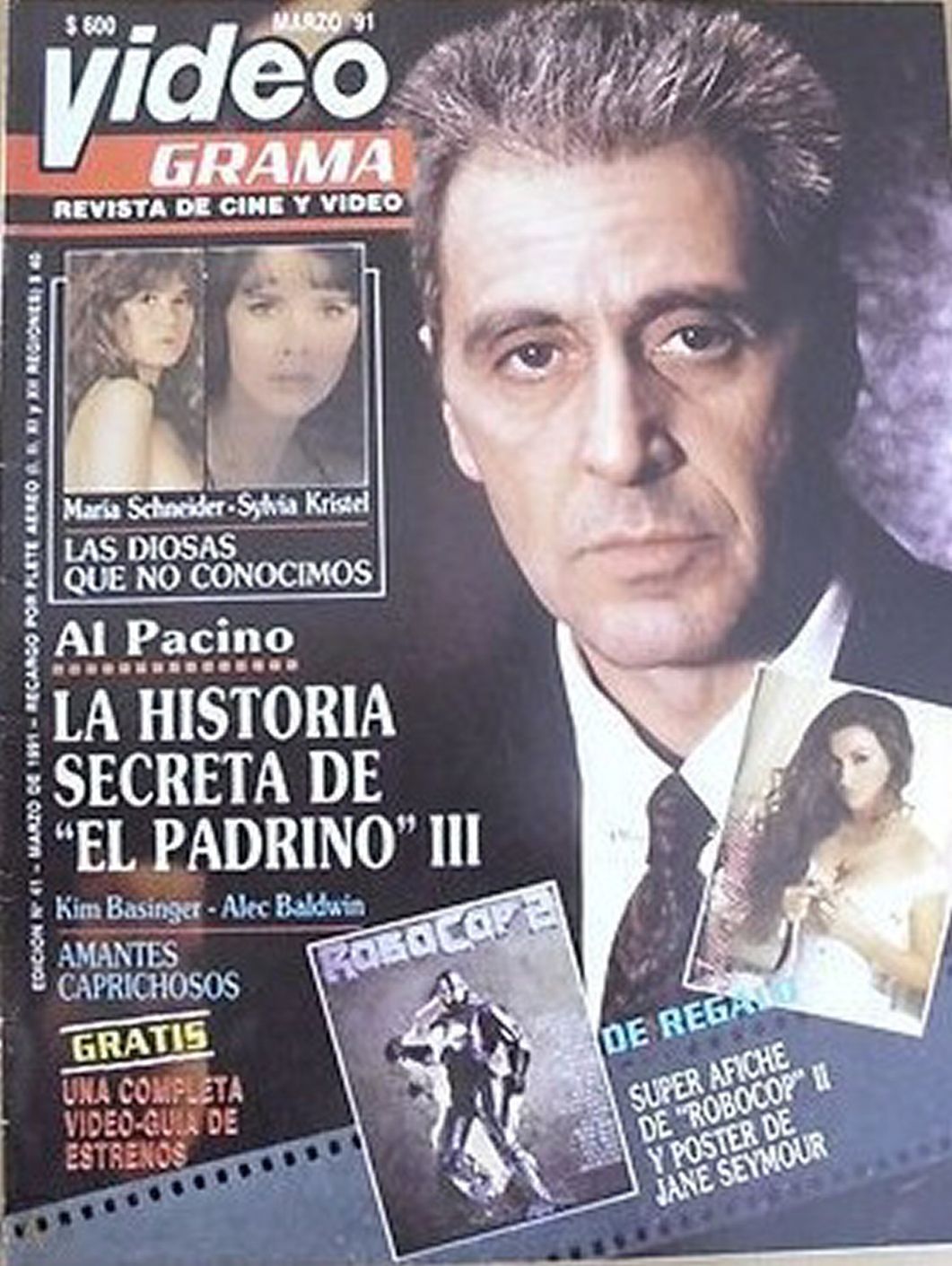 VIDEOGRAMA magazine side cover  March 1991