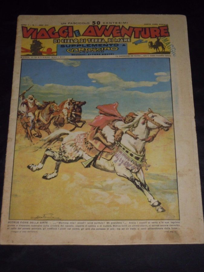 VIAGGI E AVVENTURE magazine side cover Issue 1 5 October 1930