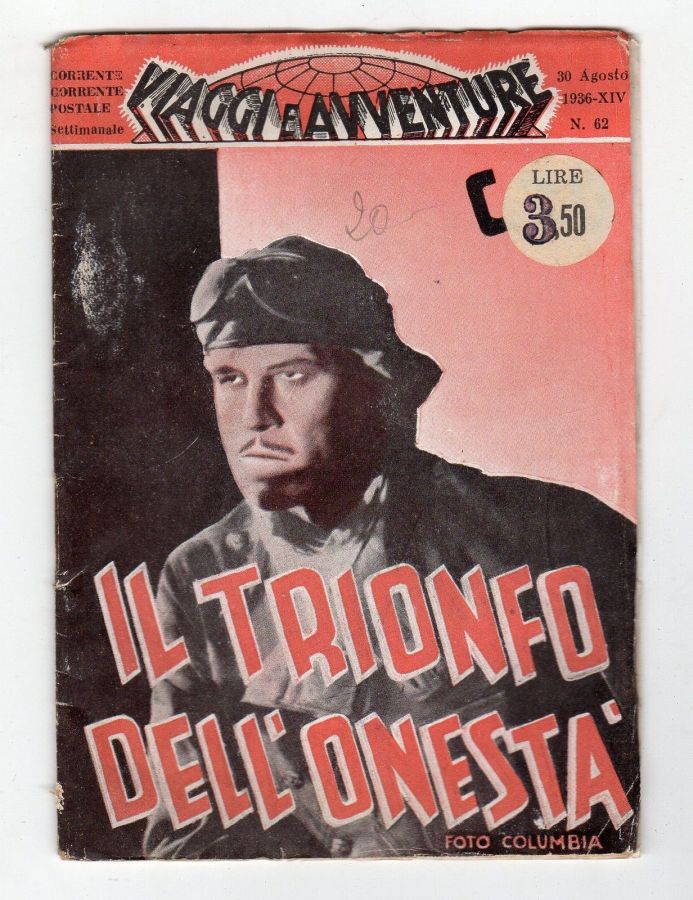 VIAGGI E AVVENTURE magazine side cover Issue 62 30 August 1936