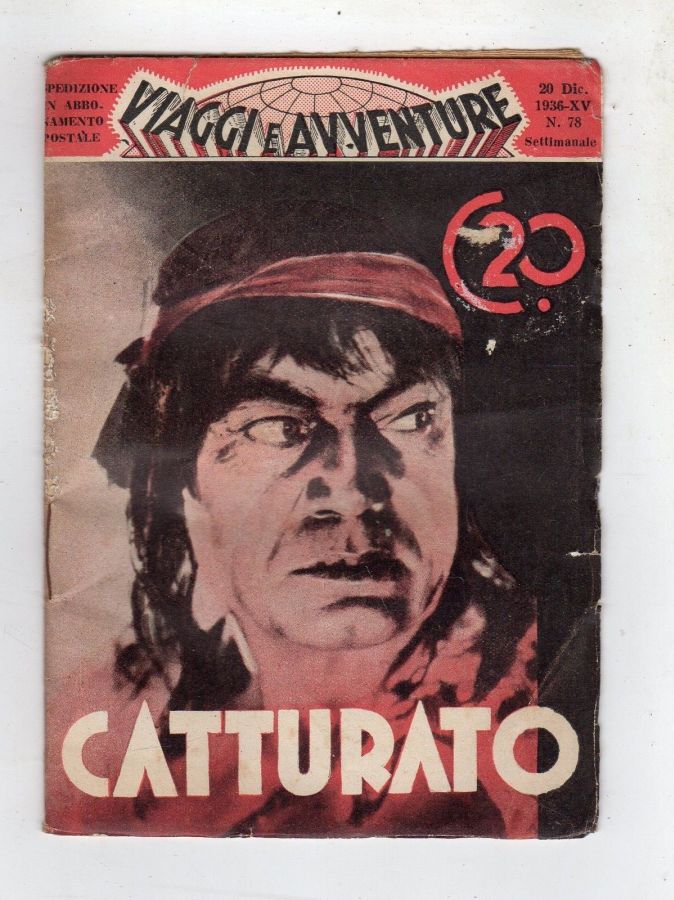 VIAGGI E AVVENTURE magazine side cover Issue 78 20 December 1936