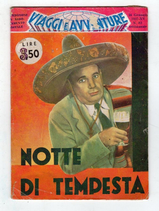 VIAGGI E AVVENTURE magazine side cover Issue 83 24 January 1937