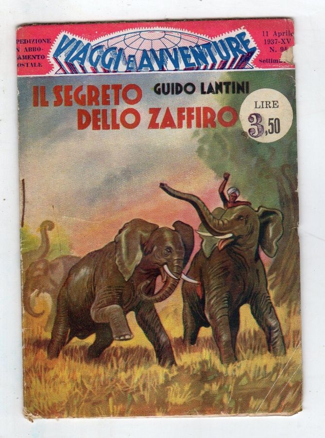 VIAGGI E AVVENTURE magazine side cover Issue 94 11 April 1937