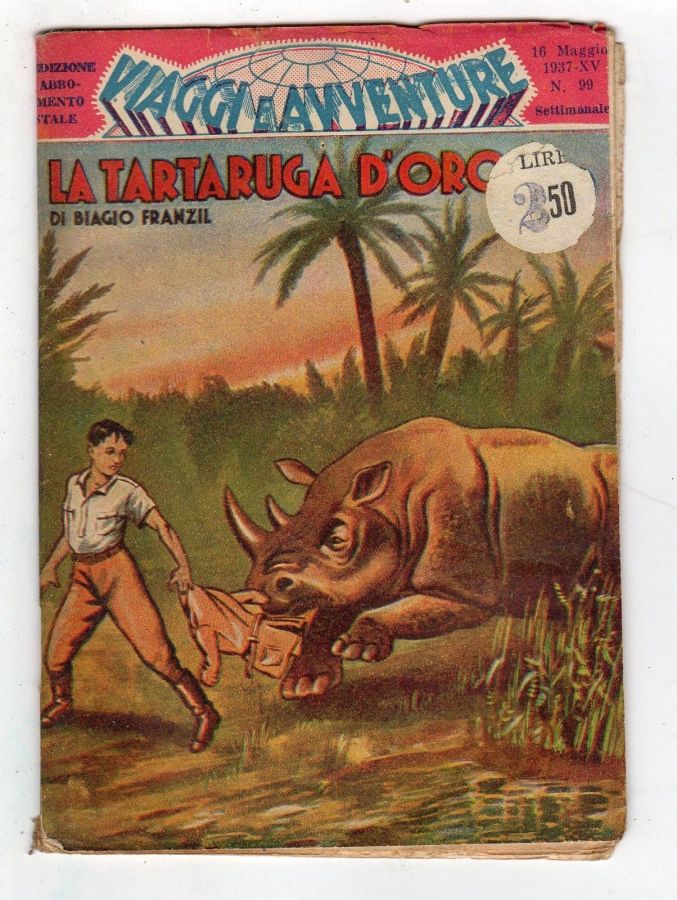 VIAGGI E AVVENTURE magazine side cover Issue 99 16 May 1937