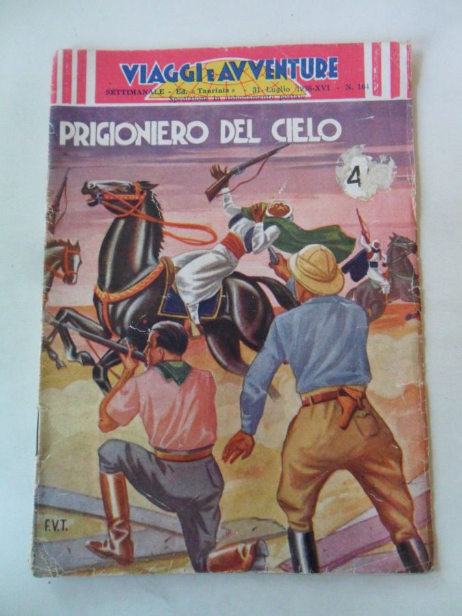 VIAGGI E AVVENTURE magazine side cover Issue 164 31 July 1938