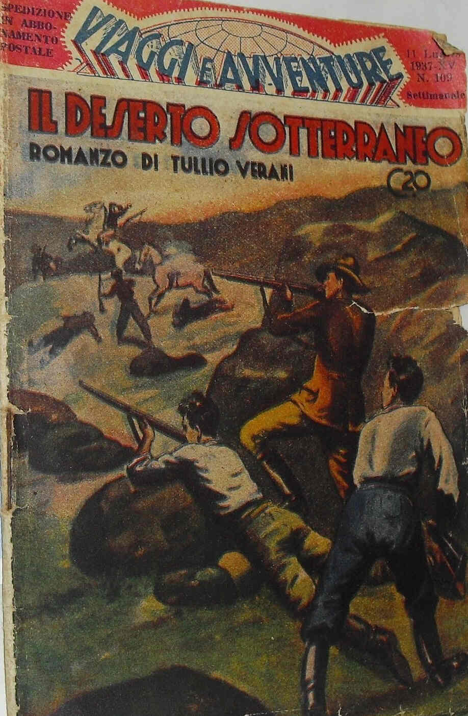 VIAGGI E AVVENTURE magazine side cover Issue 109 11 July 1937