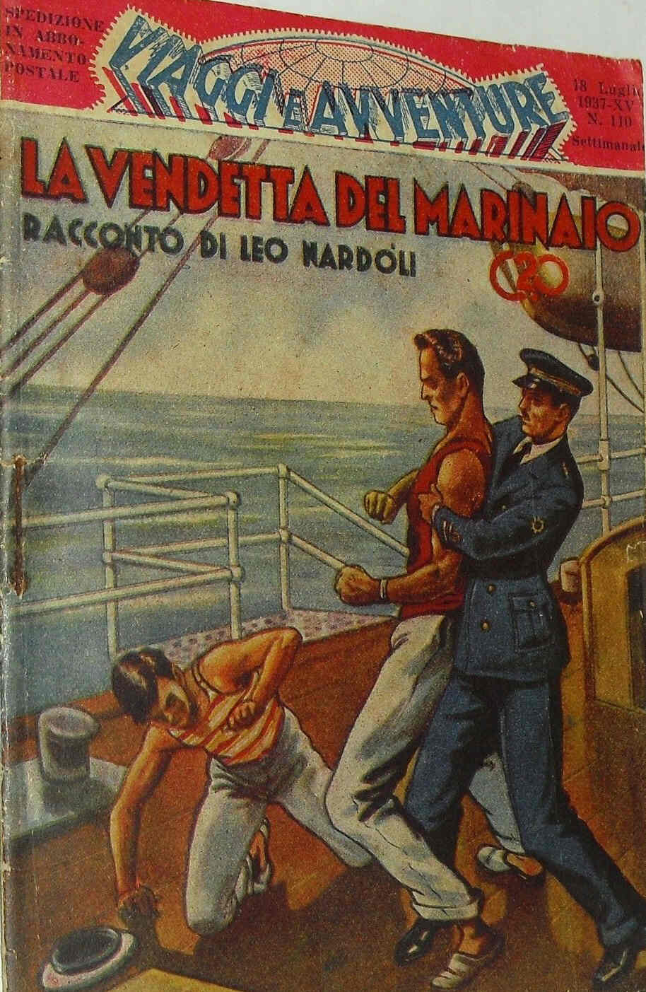 VIAGGI E AVVENTURE magazine side cover Issue 110 18 July 1937