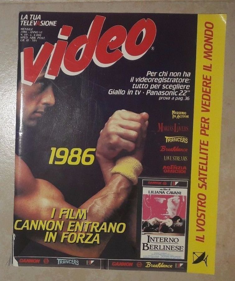 VIDEO (It) magazine side cover Issue 49   1986
