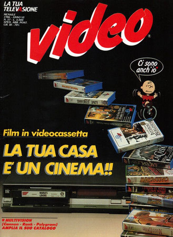 VIDEO (It) magazine side cover Issue 57   1986