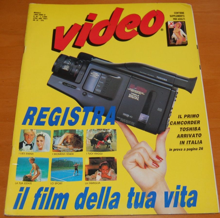 VIDEO (It) magazine side cover Issue 92  August 1989