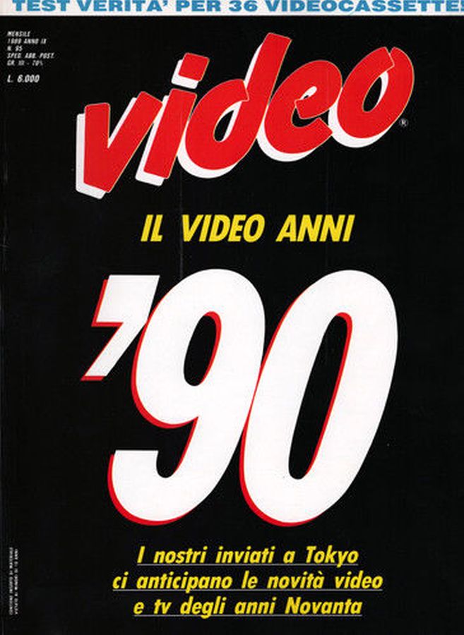 VIDEO (It) magazine side cover Issue 95  November 1989