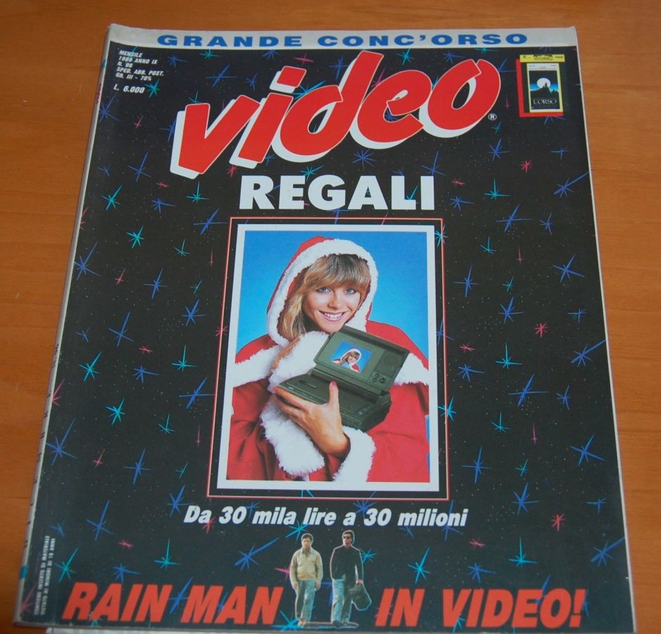 VIDEO (It) magazine side cover Issue 96  December 1989
