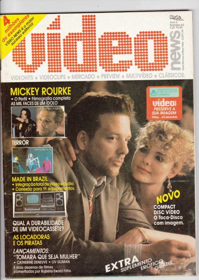 VIDEO NEWS (Br) magazine side cover Issue 63  1987