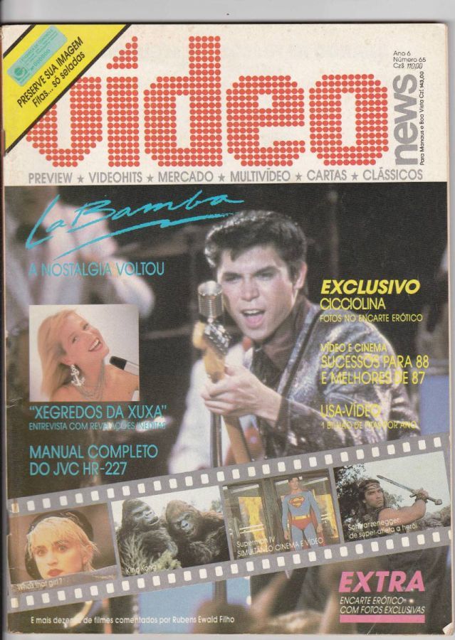 VIDEO NEWS (Br) magazine side cover Issue 65  1987