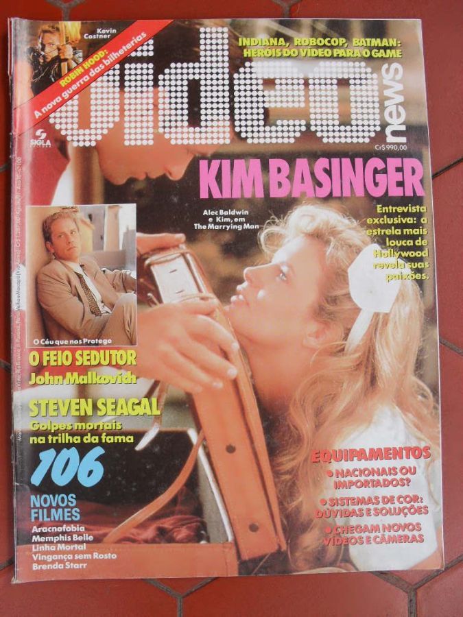 VIDEO NEWS (Br) magazine side cover Issue 108 August 1991