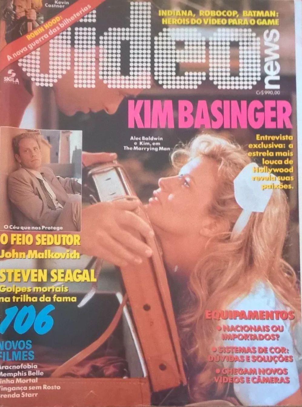 VIDEO NEWS (Br) magazine side cover Issue 135  1993