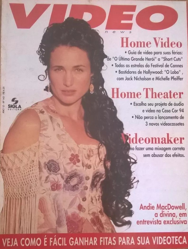 VIDEO NEWS (Br) magazine side cover Issue 143  1994