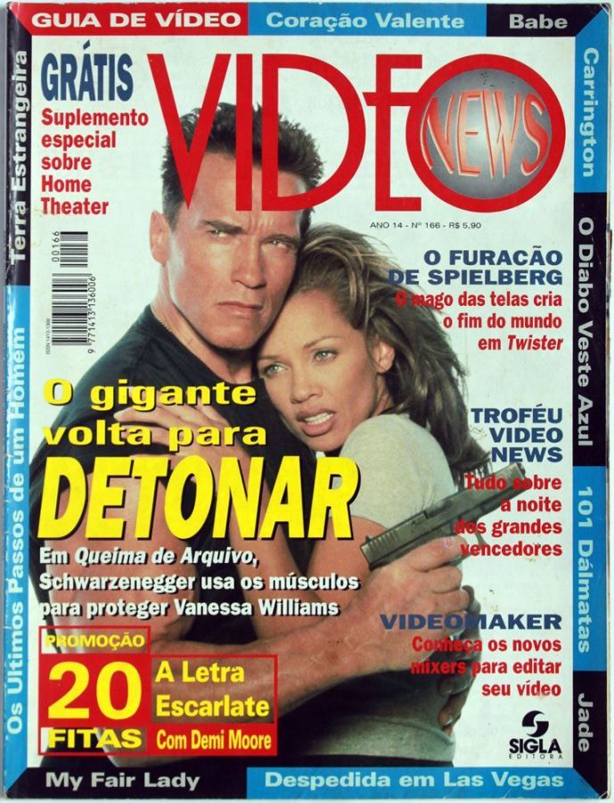 VIDEO NEWS (Br) magazine side cover Issue 166  1996
