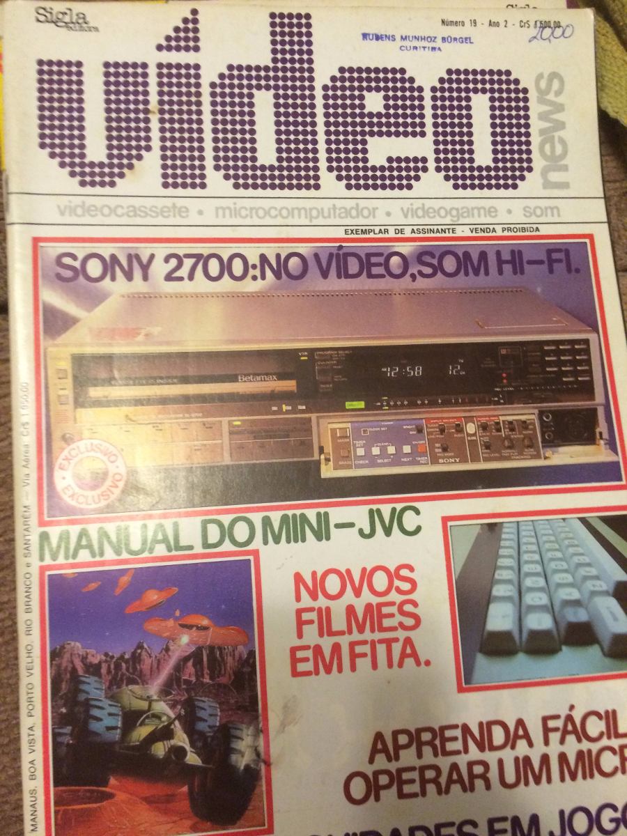 VIDEO NEWS (Br) magazine side cover Issue 19  1983