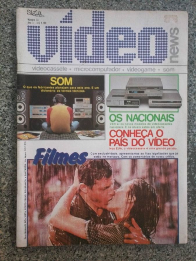 VIDEO NEWS (Br) magazine side cover Issue 33  1985