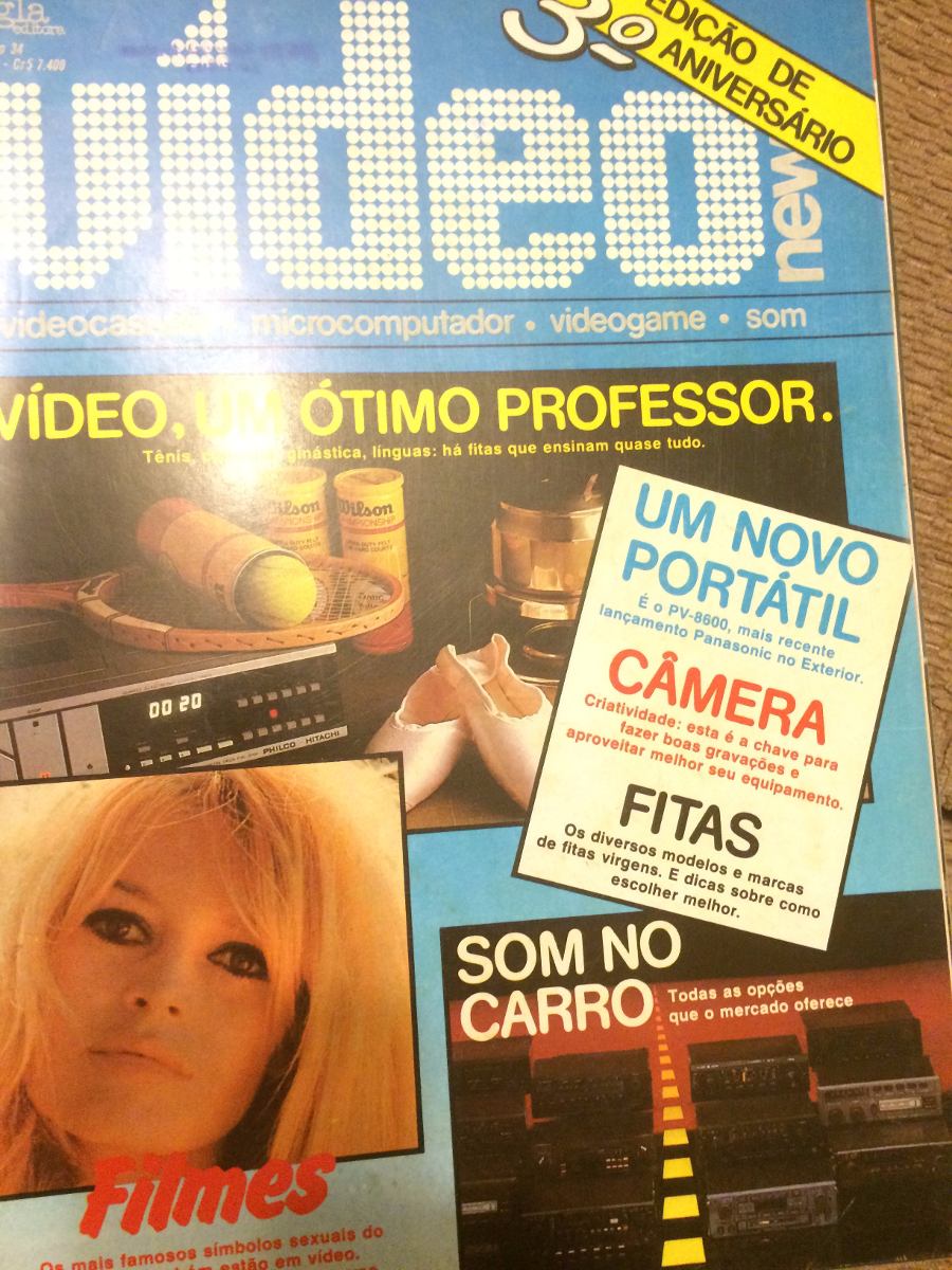 VIDEO NEWS (Br) magazine side cover Issue 34  1985