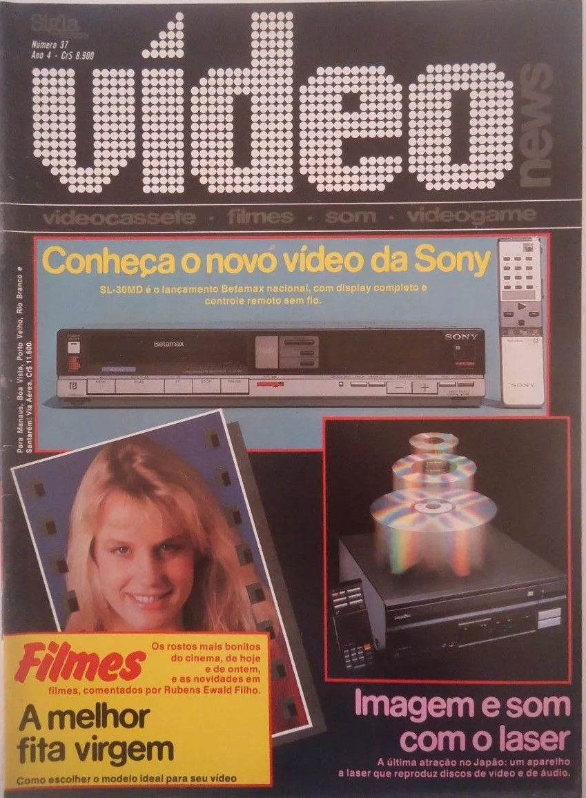 VIDEO NEWS (Br) magazine side cover Issue 37  1985