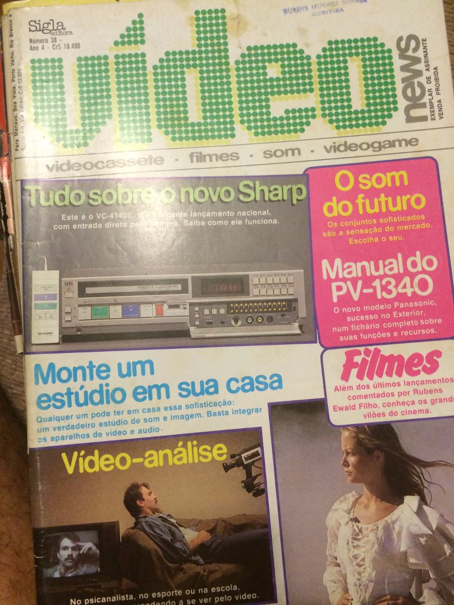 VIDEO NEWS (Br) magazine side cover Issue 38  1985