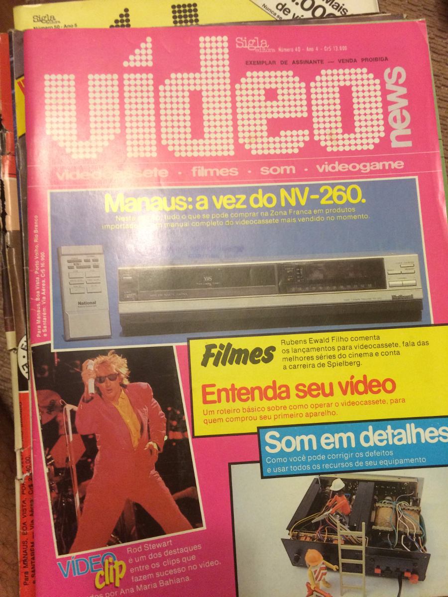 VIDEO NEWS (Br) magazine side cover Issue 40  1985