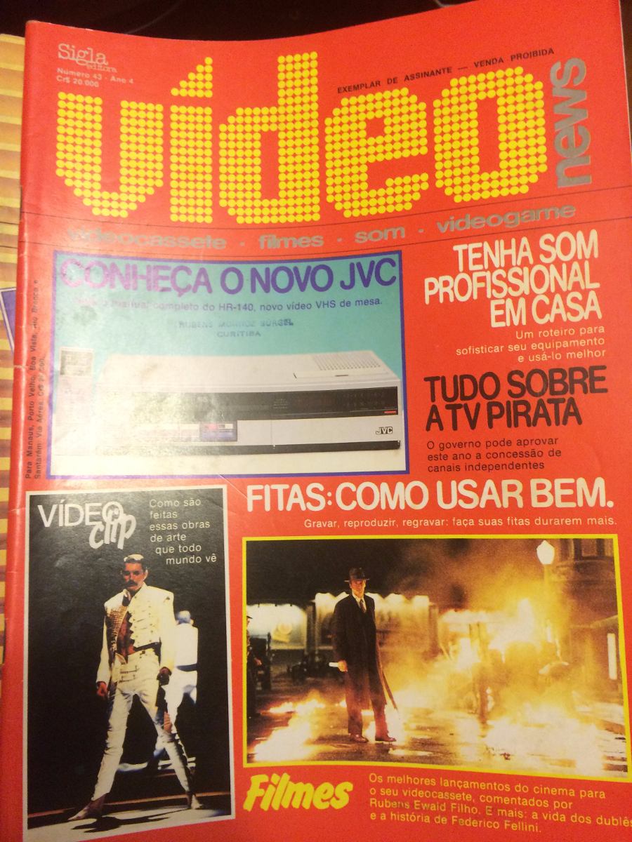 VIDEO NEWS (Br) magazine side cover Issue 43  1985