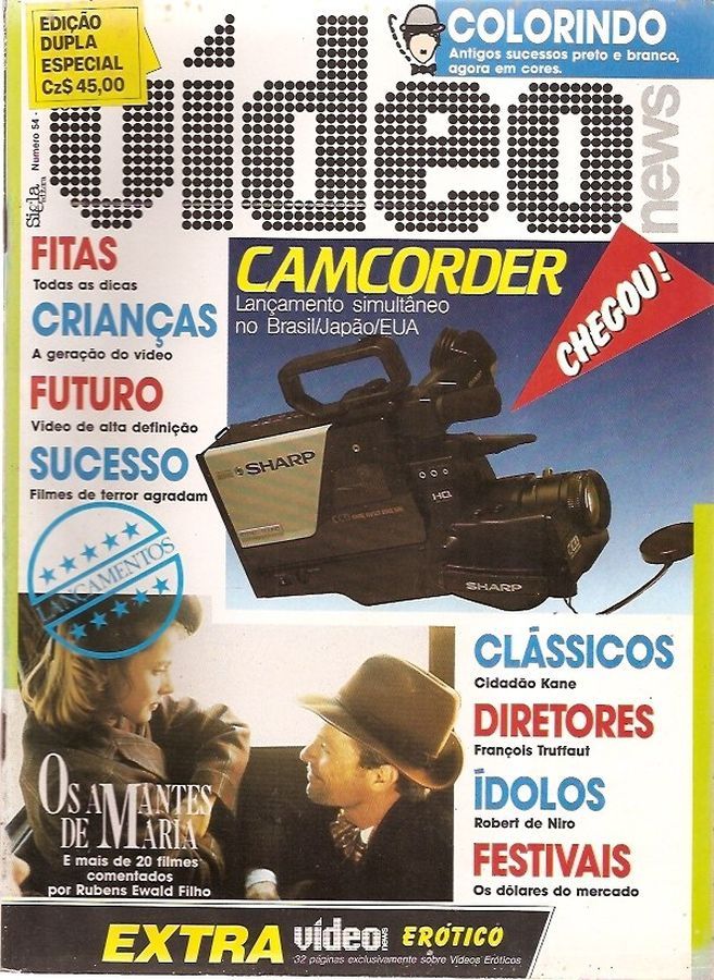 VIDEO NEWS (Br) magazine side cover Issue 54  1986