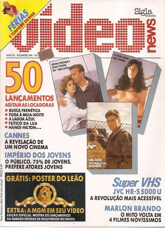 VIDEO NEWS (Br) magazine side cover Issue 84  1989