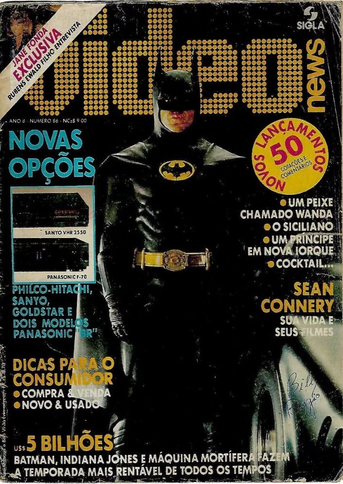 VIDEO NEWS (Br) magazine side cover Issue 86  1989