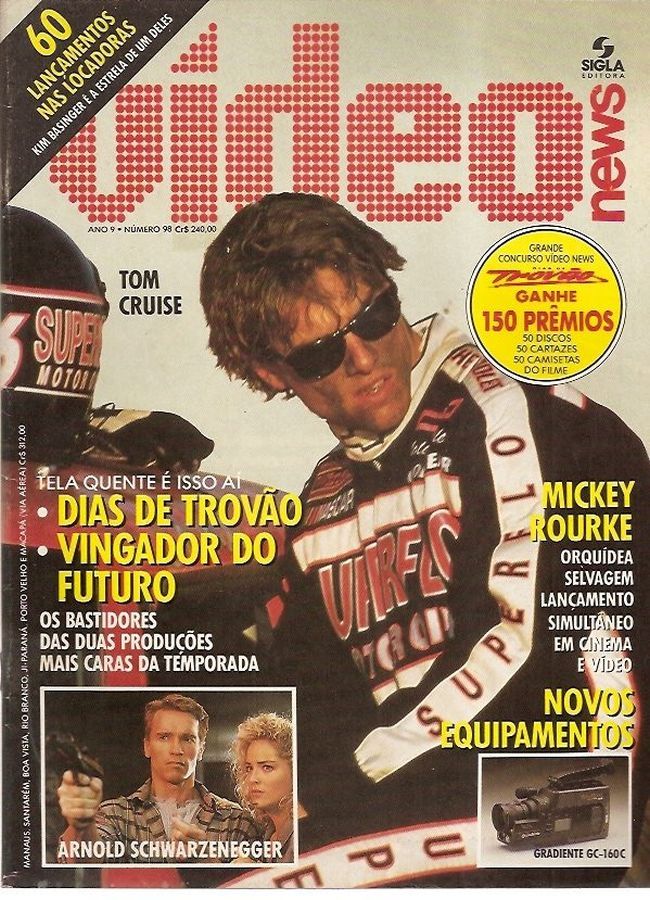 VIDEO NEWS (Br) magazine side cover Issue 98  1990