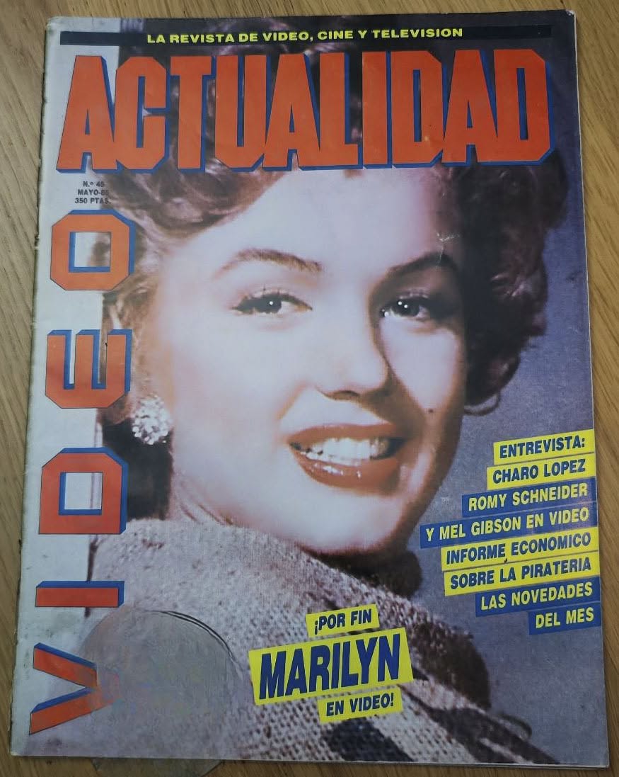 VIDEO ACTUALIDAD magazine side cover Issue 46   1985